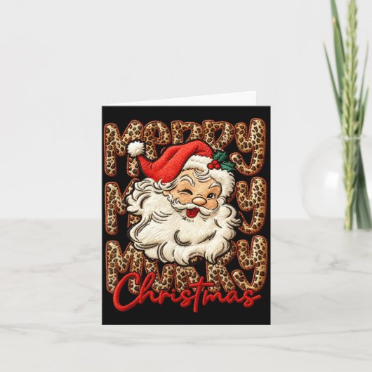 Latch Hook Yarn Crochet Coquette Merry Christmas L Kaart (Voorkant)