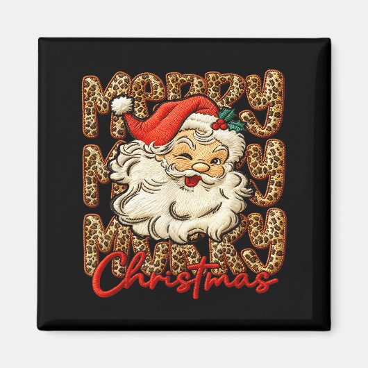 Latch Hook Yarn Crochet Coquette Merry Christmas Magneet (Voorkant)