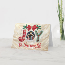 Latch Hook Yarn Crochet Faux (Not actual Yarn) Feestdagen Kaart