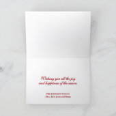 Latch Hook Yarn Crochet (Faux, Not actual Yarn) Feestdagen Kaart (Binnen)