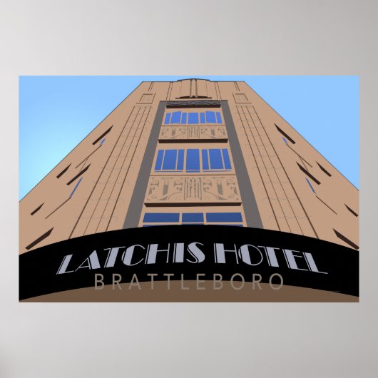 Latchis Hotel Retro Travel Poster (Voorkant)