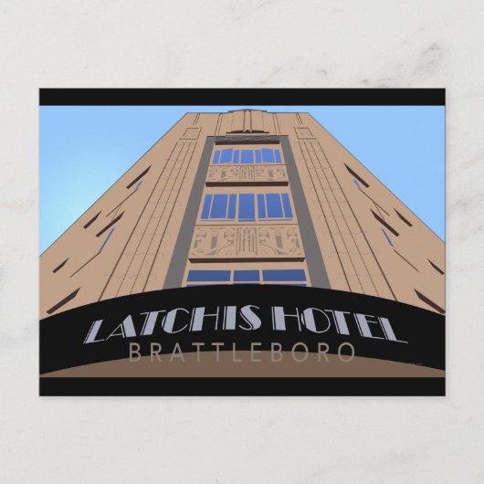 Latchis Hotel Retro Travel Poster Briefkaart (Voorkant)