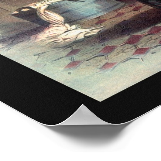  late 1800-scène voor vrouwen- en wasmachines poster (Hoek)