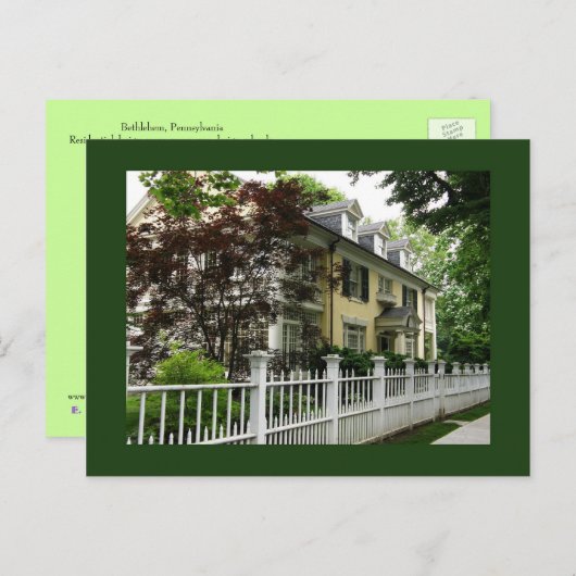 Late 18e eeuw Adam Style House Briefkaart (Voorkant / Achterkant)