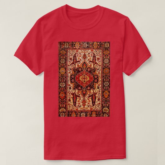 Late 19e eeuw Serapi Persian Rug Print T-shirt (Design voorkant)