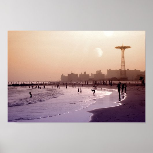 Late Aftermiddag Coney Island Poster (Voorkant)