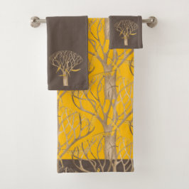Late Autumn on a Bathroom Towel Set Bad Handdoek