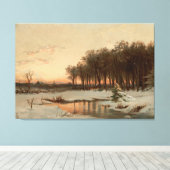 Late Autumn, Saco River Canvas Afdruk (Insitu (Houten vloer))