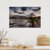 late avond van rethymnon op Kreta Poster (Keuken)