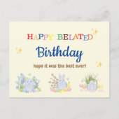 Late Birthday Kaart (Voorkant)