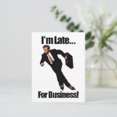Late business rolllerblade Skater-thema Briefkaart (Staand voorkant)