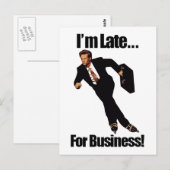 Late business rolllerblade Skater-thema Briefkaart (Voorkant / Achterkant)