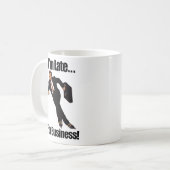 Late business rolllerblade Skater-thema Koffiemok (Voorkant links)