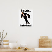Late business rolllerblade Skater-thema Poster (Keuken)