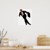 Late business rolllerblade Skater-thema Poster (Keuken)