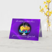 Late Daisy Birthday Cake Card- personaliseert het Kaart (Gele Bloem)