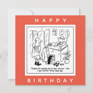 Late Doktersafspraak - Patient beter Cartoon Kaart