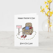 Late Happy Vaderdag Kaart (Gele Bloem)