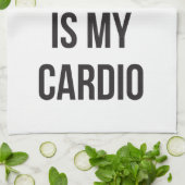 Late hardlopen is mijn cardio - grappige nieuwighe theedoek (Gevouwen)