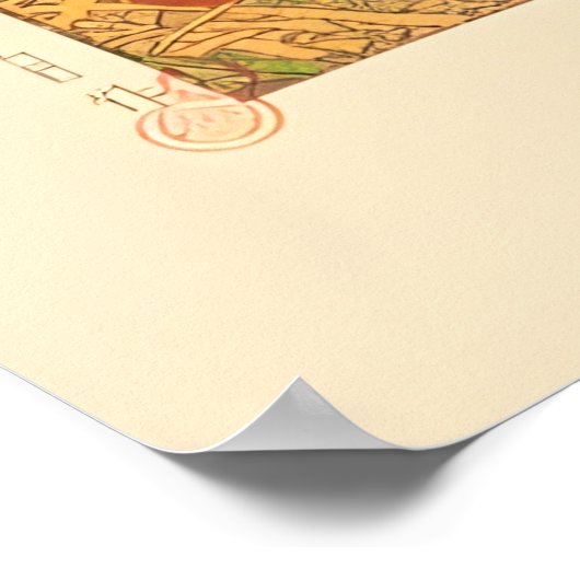 Late herfst in Ichikawa door Kawase Hasui Poster (Hoek)