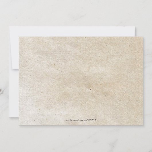 Late Herfst of Winter Rustic Tree Lights Wedding Kaart (Achterkant)