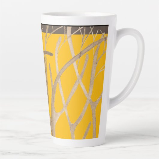 Late herfst op een grote latte Mok (Rechts)