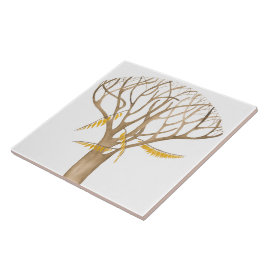 Late herfst op een keramische Tegel (W) Tegeltje