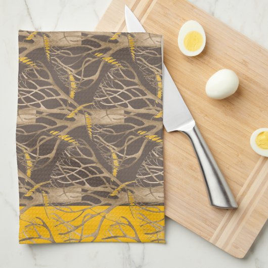 Late herfst op een keukenhanddoek (Quarter Fold)