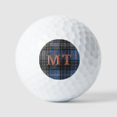 Late Herfst op het meer Blue en Black Plaid Golfballen (Voorkant)