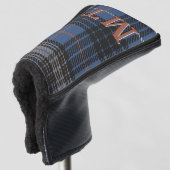 Late Herfst op het meer Blue en Black Plaid Golfheadcover (3/4 voorkant)