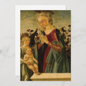 Late Italiaanse renaissance Madonna, Kind en Engel Kaart (Voorkant / Achterkant)