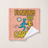Late lopen is mijn hart bad handdoek (Wasdoekje)