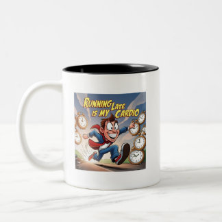 Late lopen is mijn hart tweekleurige koffiemok
