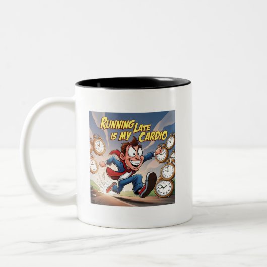 Late lopen is mijn hart tweekleurige koffiemok (Links)