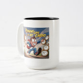 Late lopen is mijn hart tweekleurige koffiemok (Voorkant links)