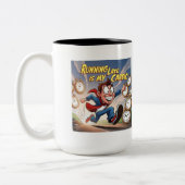 Late lopen is mijn hart tweekleurige koffiemok (Links)