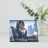 Late middag in mijn kantoor briefkaart (Staand voorkant)