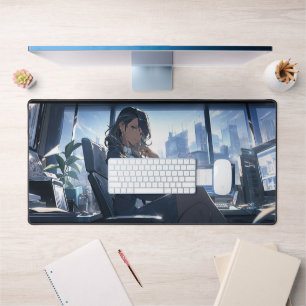 Late middag in mijn kantoor bureaumat