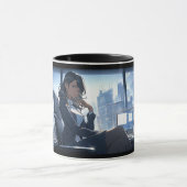 Late middag in mijn kantoor mok (Midden)