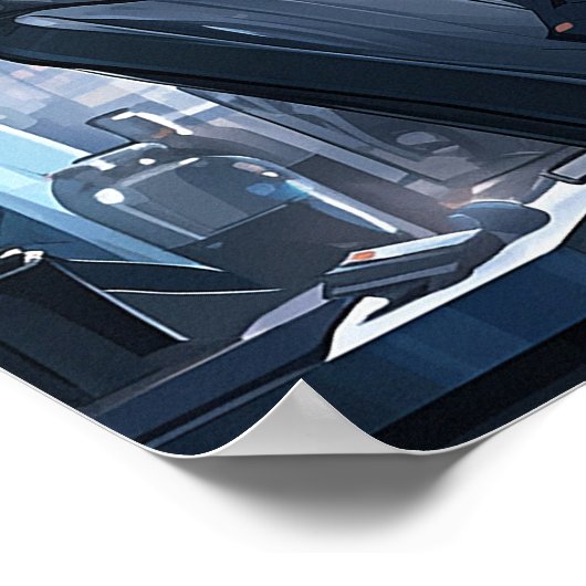 Late middag in mijn kantoor poster (Hoek)