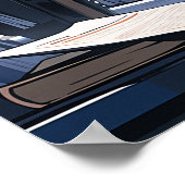 Late middag in mijn kantoor - Ultra breed Poster (Hoek)