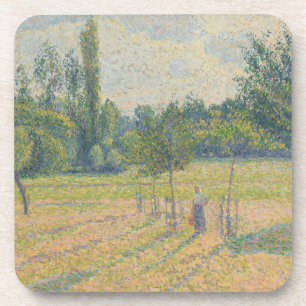 "Late middag in onze weide" - Camille Pissarro  Bier Onderzetter