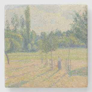 "Late middag in onze weide" - Camille Pissarro  Stenen Onderzetter