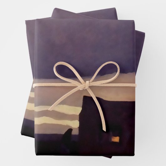 "Late Middag" Westerne kunst van Maynard Dixon Inpakpapier Vel (In situ)