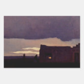 "Late Middag" Westerne kunst van Maynard Dixon Inpakpapier Vel (Voorkant)
