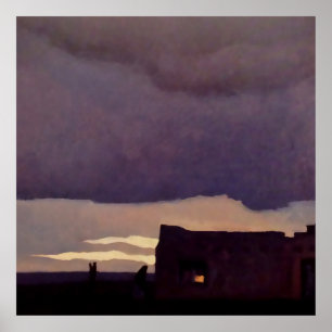 "Late Middag" Westerne kunst van Maynard Dixon Poster