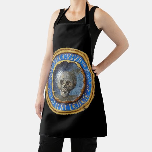 Late middeleeuwse manuscript schedel schort (Insitu)