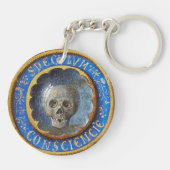 Late middeleeuwse manuscript schedel sleutelhanger (Achterkant)