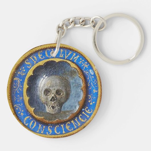 Late middeleeuwse manuscript schedel sleutelhanger (Achterkant)