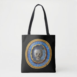 Late middeleeuwse manuscript schedel tote bag